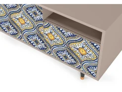 Online Mueble de TV - 125х56х41 cm - T7 - Illusory Pattern, Latte Bege