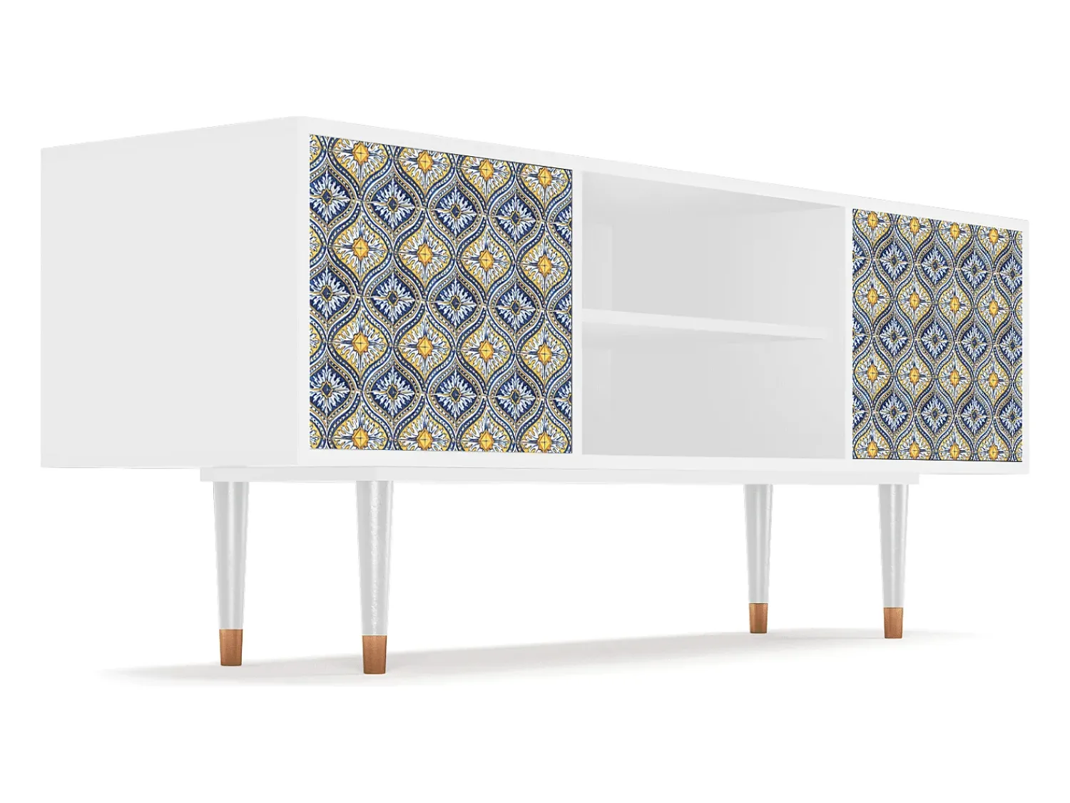 Outlet Mueble de TV - 170х69х48 cm - T2 - Illusory Pattern, Branco Bege
