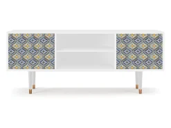Outlet Mueble de TV - 170х69х48 cm - T2 - Illusory Pattern, Branco Bege