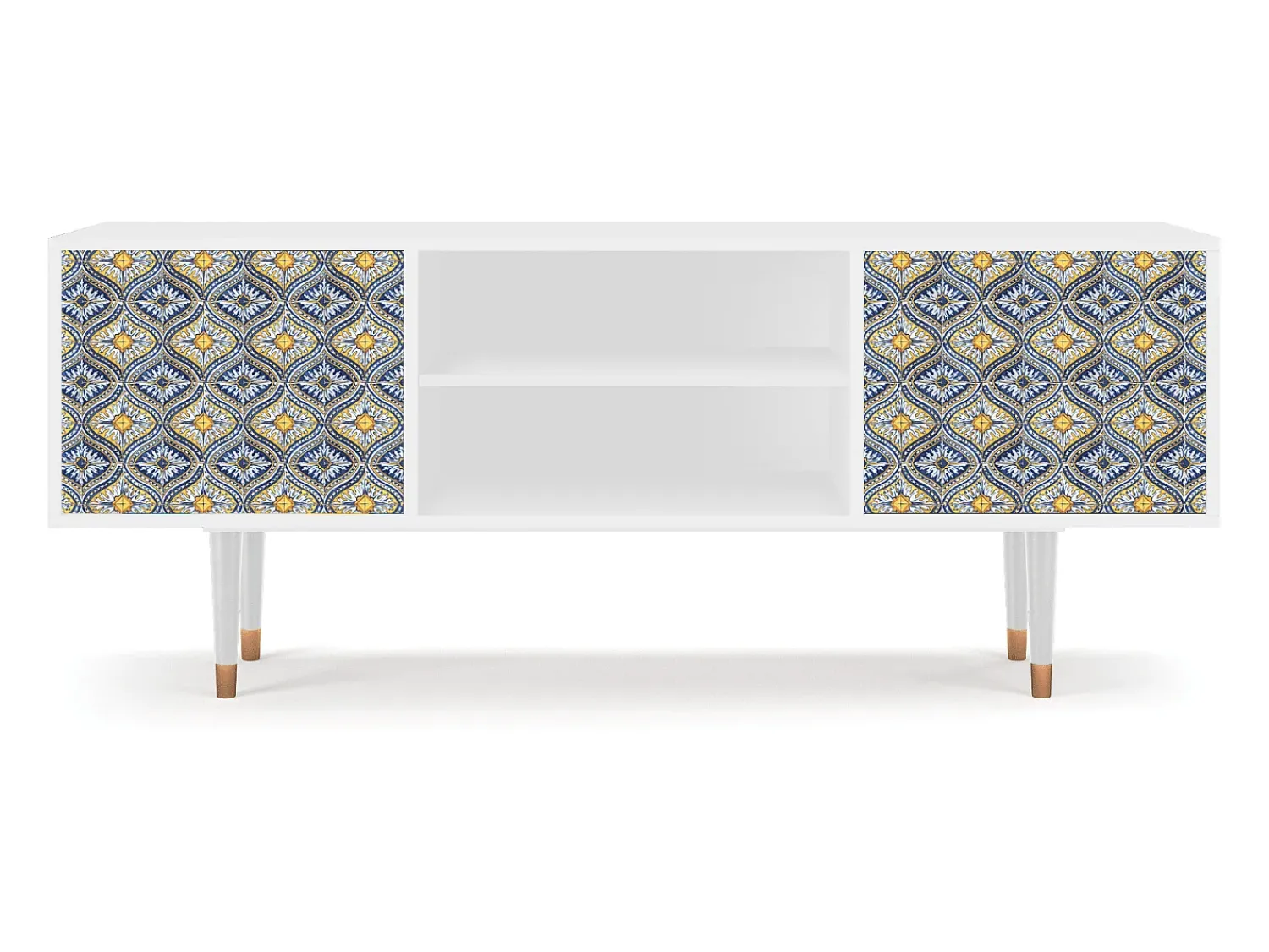 Outlet Mueble de TV - 170х69х48 cm - T2 - Illusory Pattern, Branco Bege