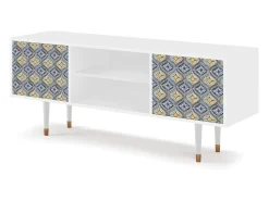 Outlet Mueble de TV - 170х69х48 cm - T2 - Illusory Pattern, Branco Bege