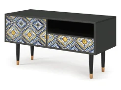 Discount Mueble de TV - 115х59х48 cm - T3 - Illusory Pattern, Antracite Cinza antracite