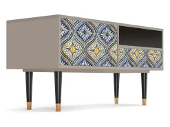 New Mueble de TV - 115х59х48 cm - T3 - Illusory Pattern, Areia Bege