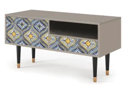 New Mueble de TV - 115х59х48 cm - T3 - Illusory Pattern, Areia Bege