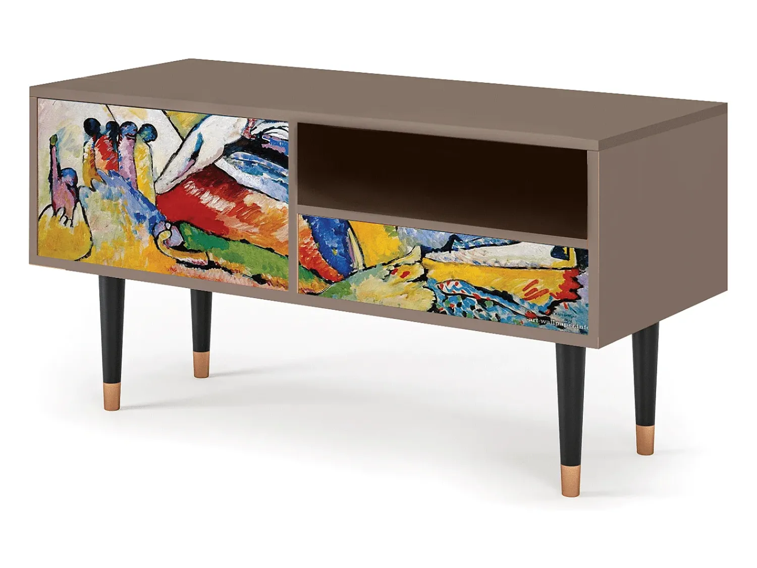 Móvel De Tv| Mueble de TV - 115х59х48 cm - T3 - Improvisation 26 , Latte Bege