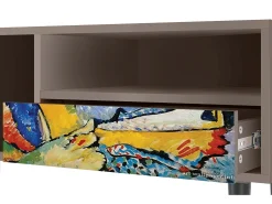 Móvel De Tv| Mueble de TV - 115х59х48 cm - T3 - Improvisation 26 , Latte Bege