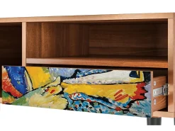 Móvel De Tv| Mueble de TV - 115х59х48 cm - T3 - Improvisation 26 , Nogueira Castanho