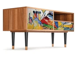 Móvel De Tv| Mueble de TV - 115х59х48 cm - T3 - Improvisation 26 , Nogueira Castanho