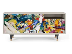 Móvel De Tv| Mueble de TV - 125х56х41 cm - T7 - Improvisation 26 , Areia Bege