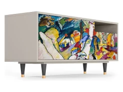 Móvel De Tv| Mueble de TV - 125х56х41 cm - T7 - Improvisation 26 , Areia Bege