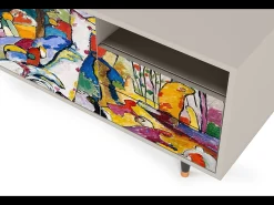 Móvel De Tv| Mueble de TV - 125х56х41 cm - T7 - Improvisation 26 , Areia Bege