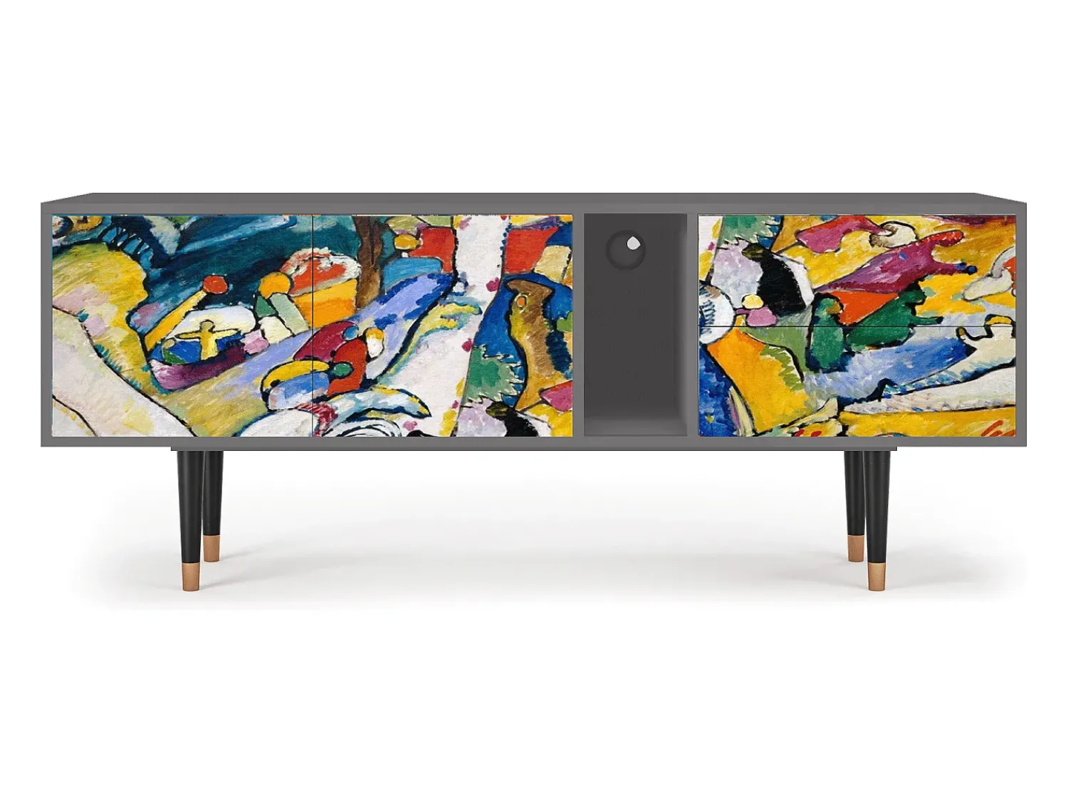 Mueble de TV - 170х69х48 cm - T1 - Improvisation 26 , Cinza^ Móvel De Tv