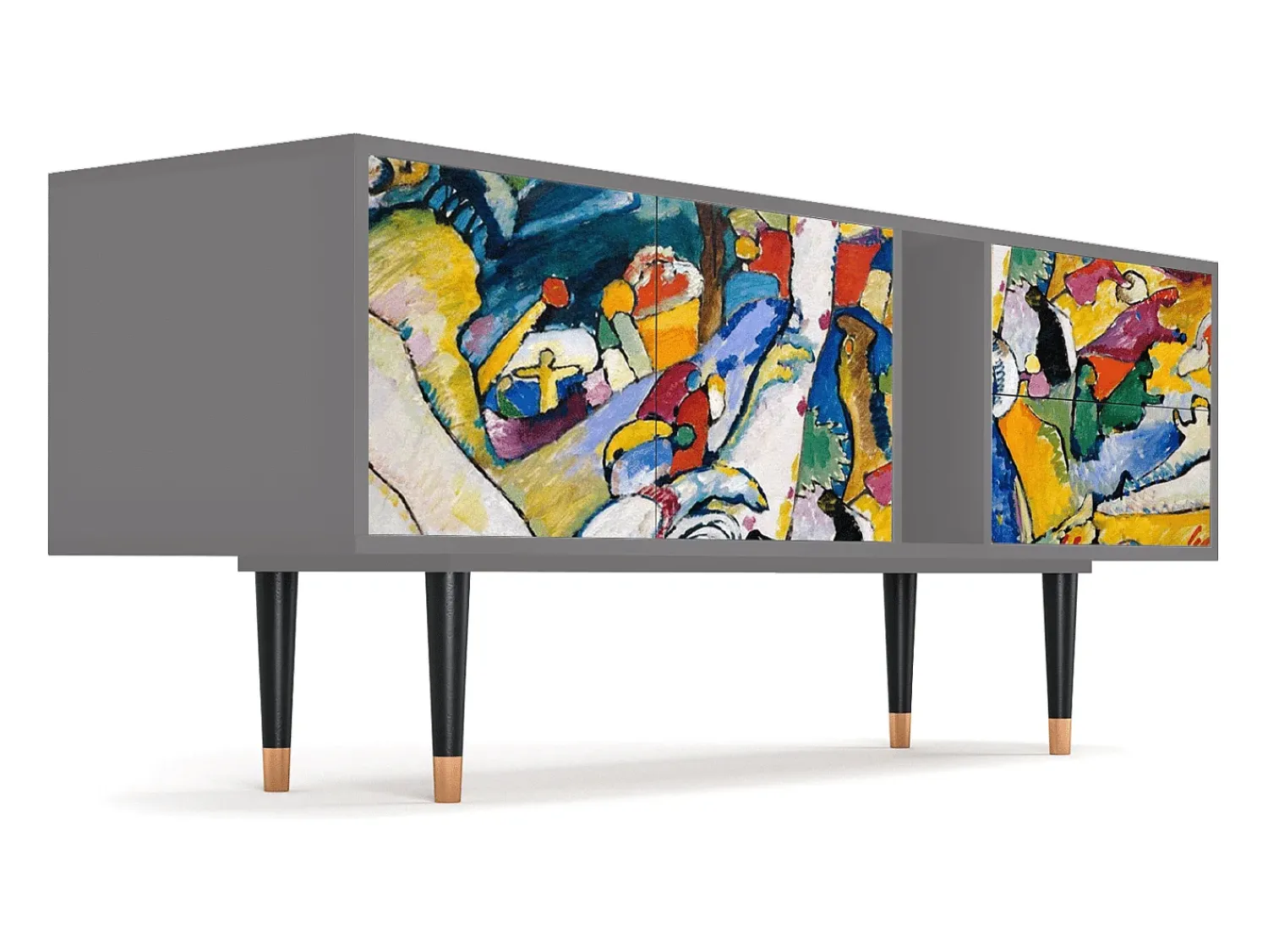 Mueble de TV - 170х69х48 cm - T1 - Improvisation 26 , Cinza^ Móvel De Tv