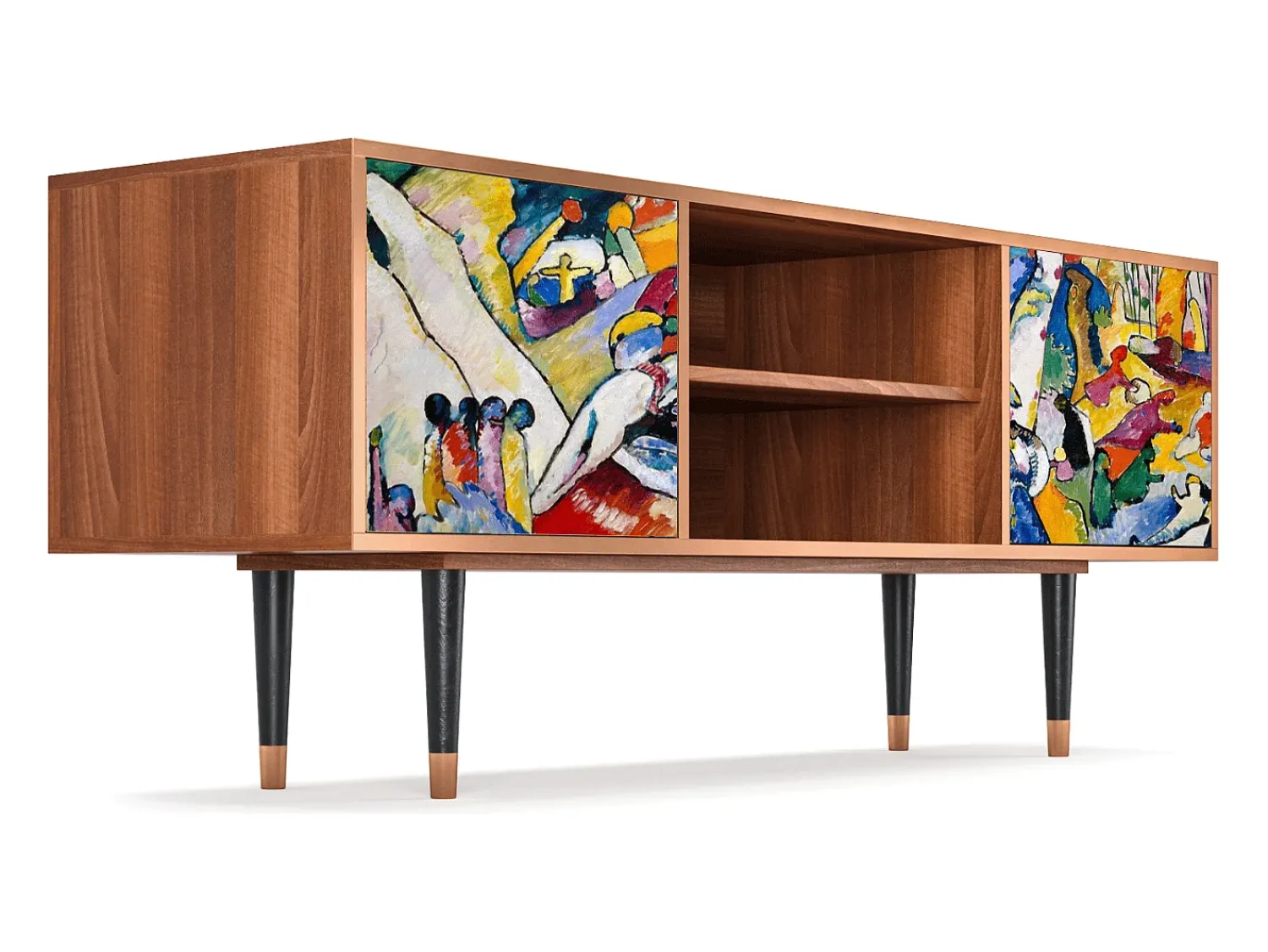 Hot Mueble de TV - 170х69х48 cm - T2 - Improvisation 26 , Nogueira Castanho