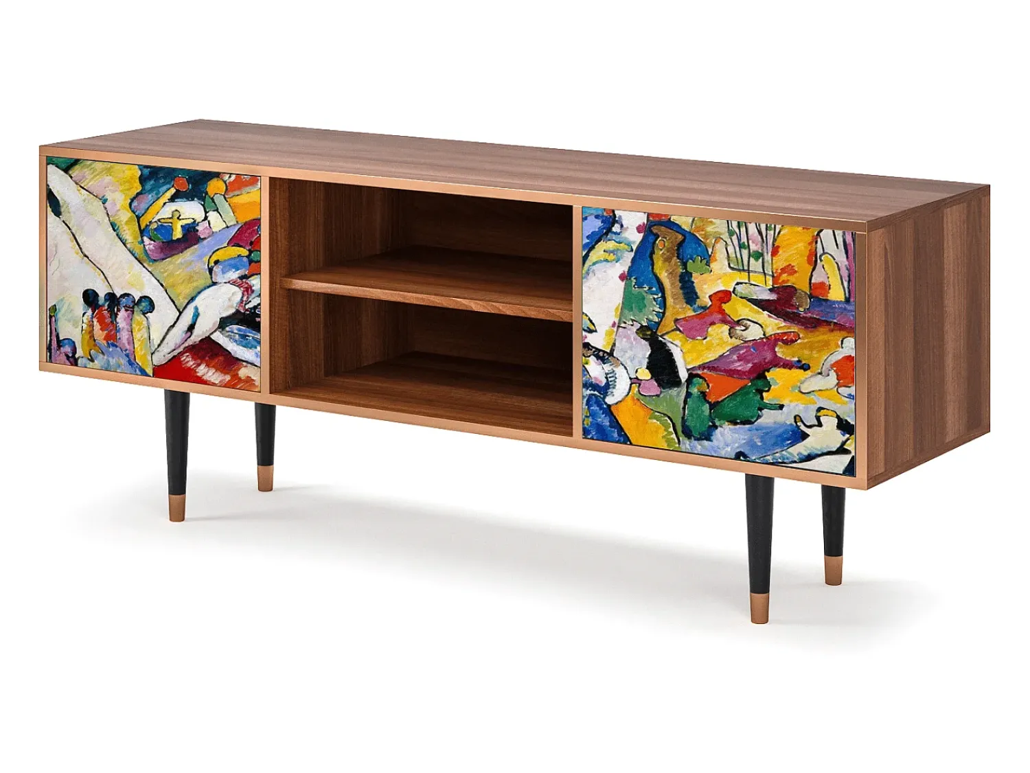 Hot Mueble de TV - 170х69х48 cm - T2 - Improvisation 26 , Nogueira Castanho