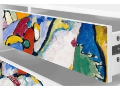 Móvel De Tv* Mueble de TV - 170х59х48 cm - T4 - Improvisation 26 , Branco Bege