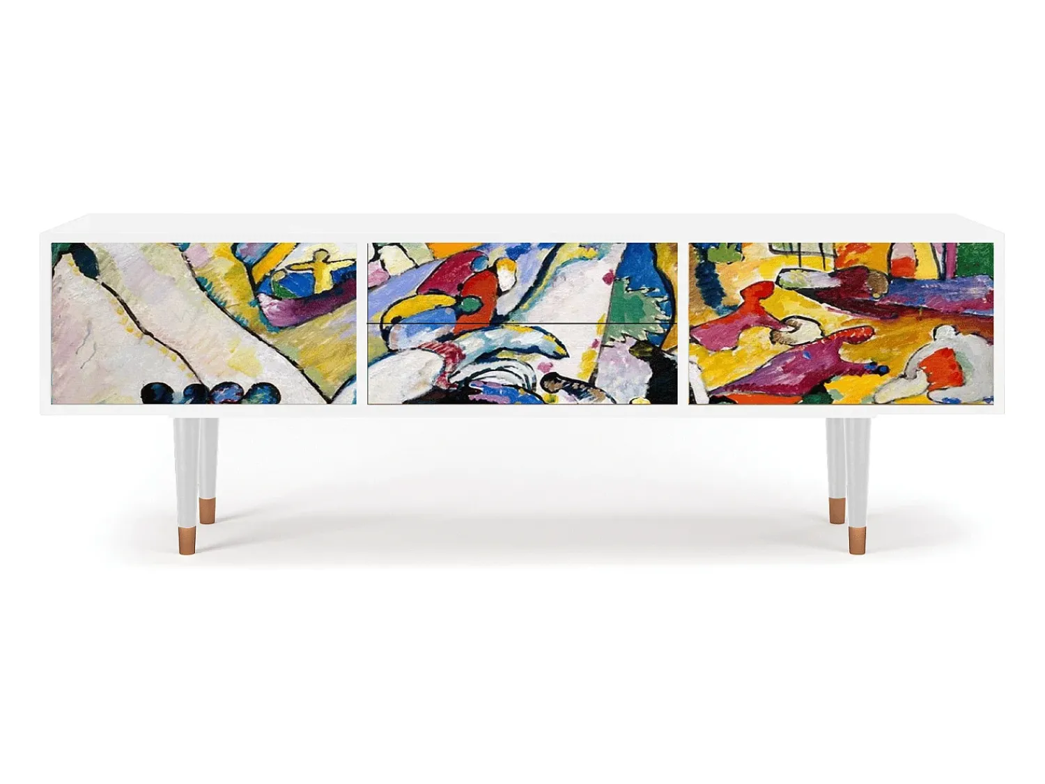 Móvel De Tv* Mueble de TV - 170х59х48 cm - T4 - Improvisation 26 , Branco Bege
