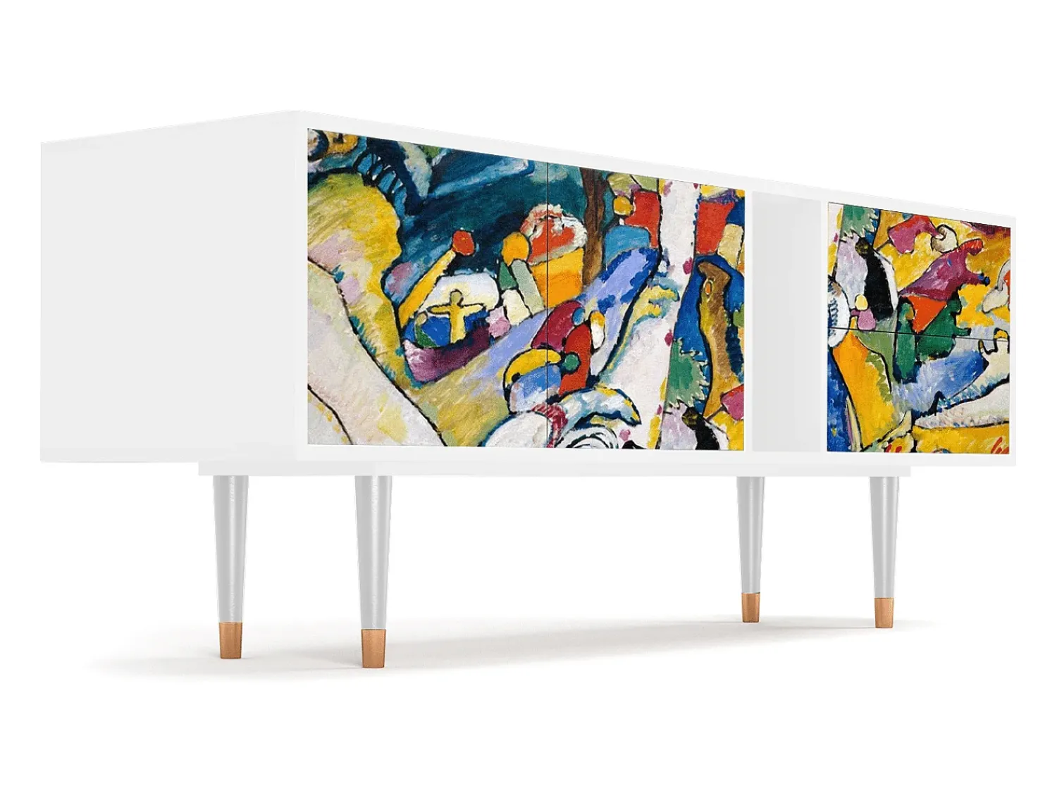 New Mueble de TV - 170х69х48 cm - T1 - Improvisation 26 , Branco Bege