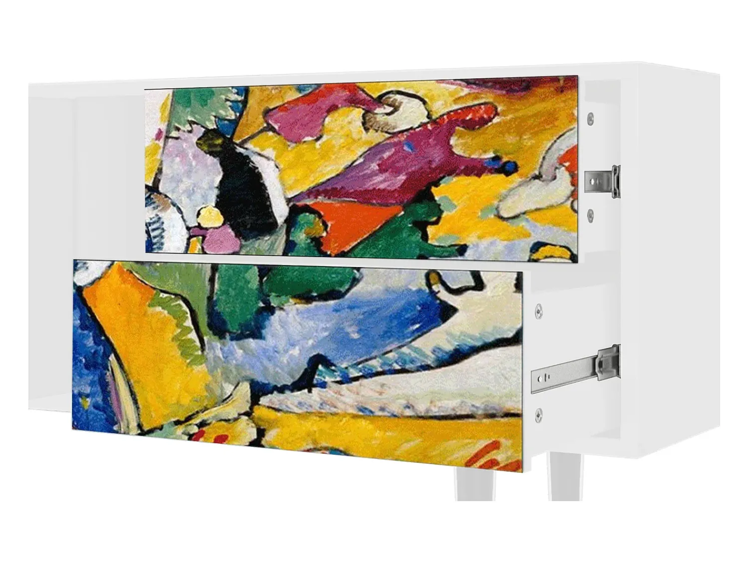 New Mueble de TV - 170х69х48 cm - T1 - Improvisation 26 , Branco Bege