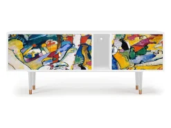 New Mueble de TV - 170х69х48 cm - T1 - Improvisation 26 , Branco Bege