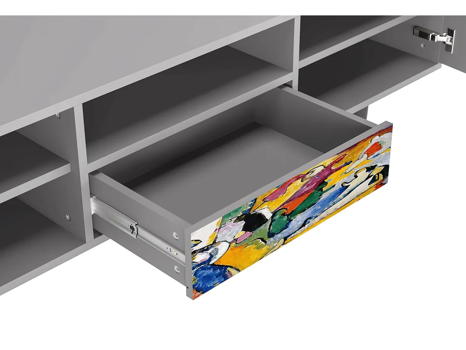 Mueble de TV - 170х59х41 cm - T6 - Improvisation 26 , Cinza^ Móvel De Tv