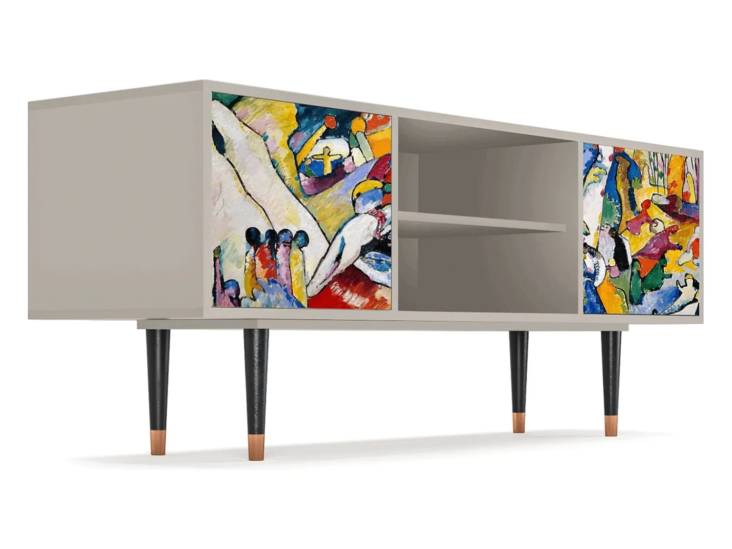 Móvel De Tv| Mueble de TV - 170х69х48 cm - T2 - Improvisation 26 , Areia Bege