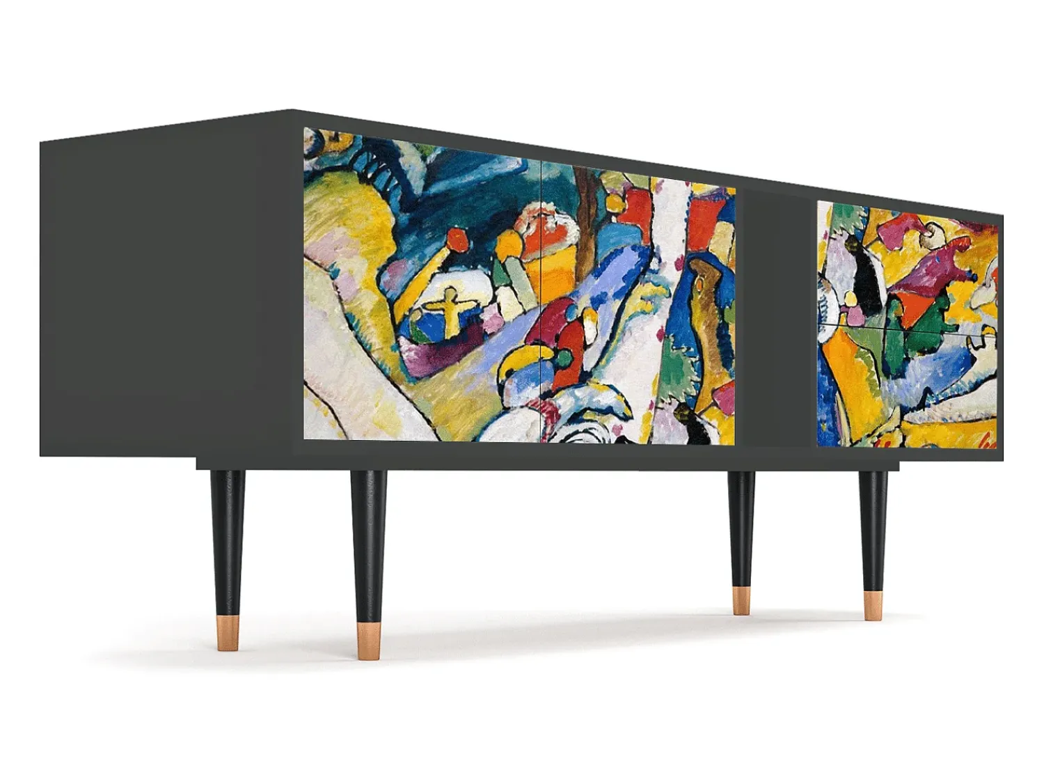 Móvel De Tv| Mueble de TV - 170х69х48 cm - T1 - Improvisation 26 , Antracite Cinza antracite