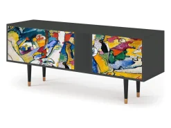Móvel De Tv| Mueble de TV - 170х69х48 cm - T1 - Improvisation 26 , Antracite Cinza antracite