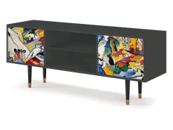 Móvel De Tv* Mueble de TV - 170х69х48 cm - T2 - Improvisation 26 , Antracite Cinza antracite