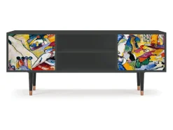 Móvel De Tv* Mueble de TV - 170х69х48 cm - T2 - Improvisation 26 , Antracite Cinza antracite