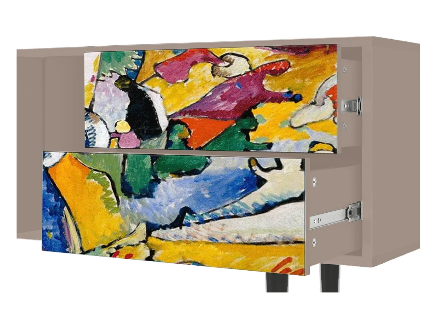 Mueble de TV - 170х69х48 cm - T1 - Improvisation 26 , Latte^ Móvel De Tv