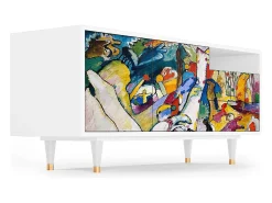 Móvel De Tv| Mueble de TV - 125х56х41 cm - T7 - Improvisation 26 , Branco Bege