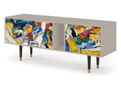 Móvel De Tv| Mueble de TV - 170х69х48 cm - T1 - Improvisation 26 , Areia Bege