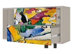Móvel De Tv| Mueble de TV - 170х69х48 cm - T1 - Improvisation 26 , Areia Bege