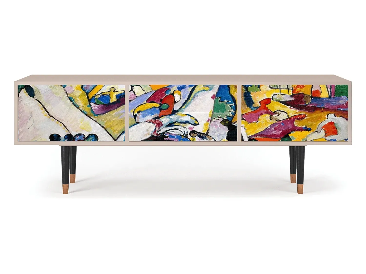 Móvel De Tv| Mueble de TV - 170х59х48 cm - T4 - Improvisation 26 , Latte Bege