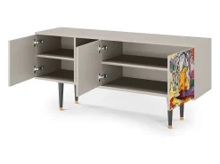 Móvel De Tv* Mueble de TV - 150х69х41 cm - T5 - Improvisation 26 , Areia Bege