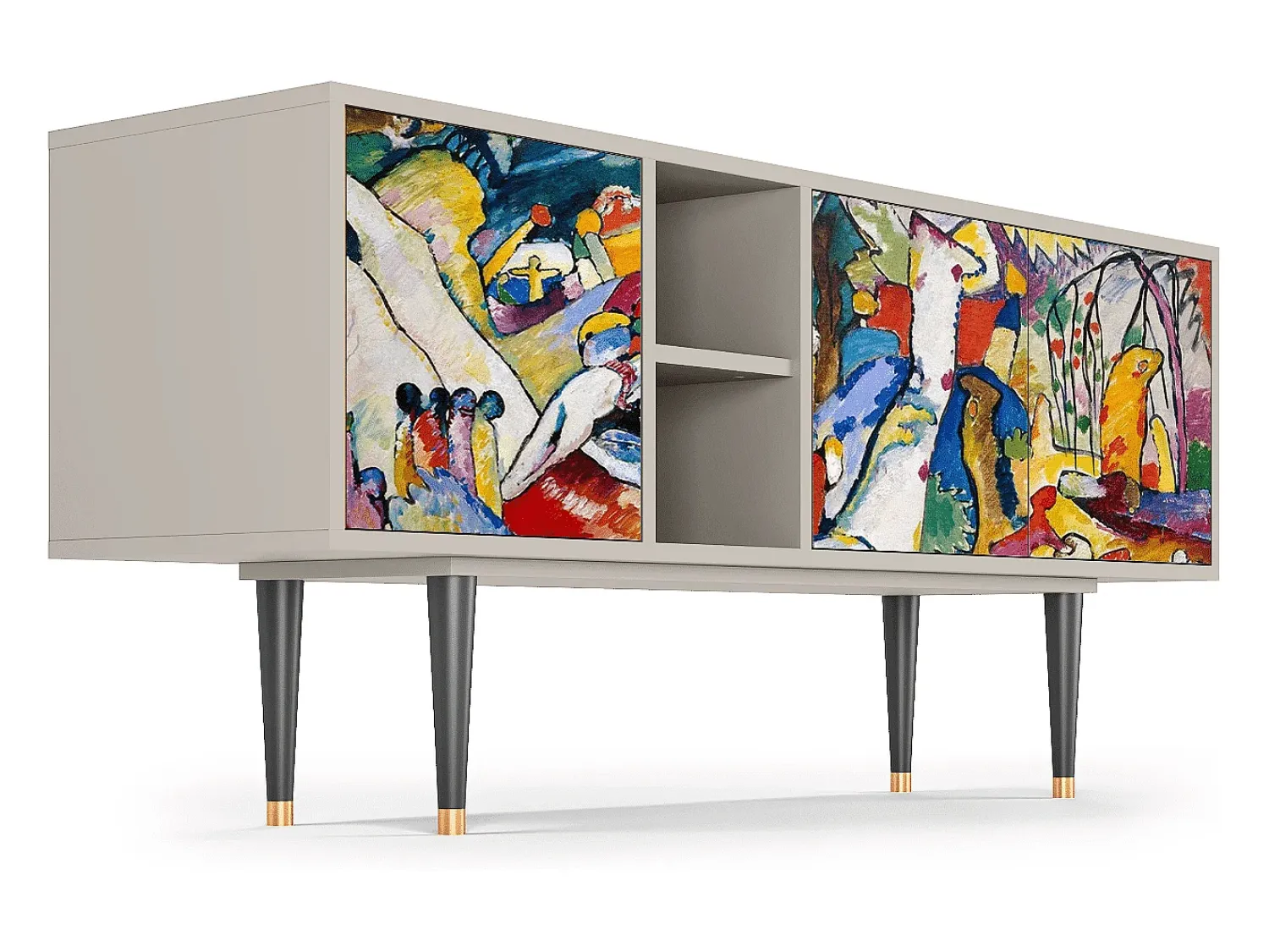 Móvel De Tv* Mueble de TV - 150х69х41 cm - T5 - Improvisation 26 , Areia Bege