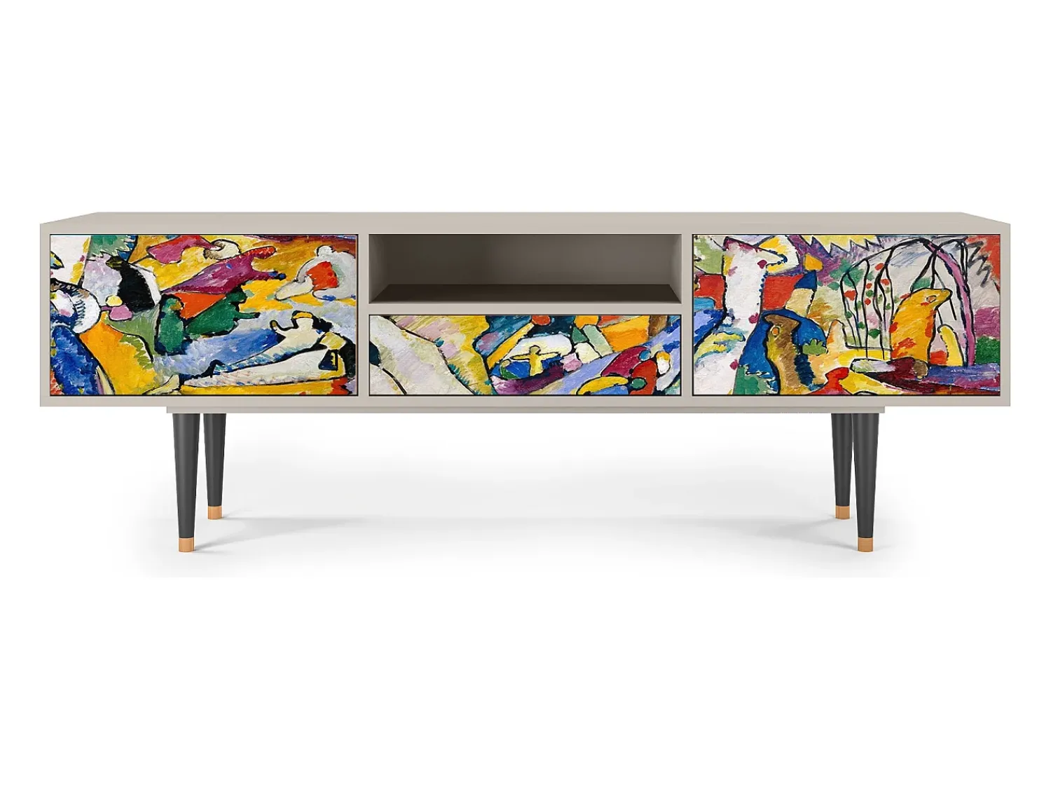 Móvel De Tv* Mueble de TV - 170х59х41 cm - T6 - Improvisation 26 , Areia Bege