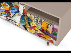 Mueble de TV - 125х56х41 cm - T7 - Improvisation 26 , Latte Bege