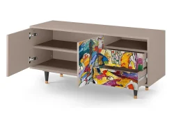 Mueble de TV - 125х56х41 cm - T7 - Improvisation 26 , Latte Bege