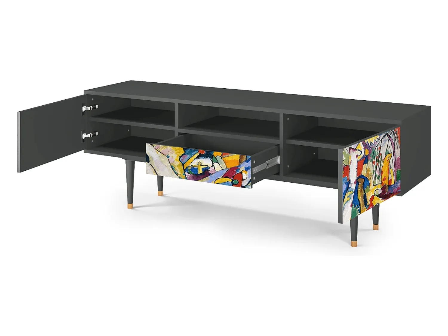 Sale Mueble de TV - 170х59х41 cm - T6 - Improvisation 26 , Antracite Cinza antracite