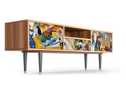 Móvel De Tv| Mueble de TV - 170х59х41 cm - T6 - Improvisation 26 , Nogueira Castanho