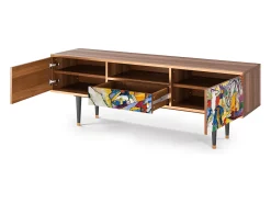 Móvel De Tv| Mueble de TV - 170х59х41 cm - T6 - Improvisation 26 , Nogueira Castanho