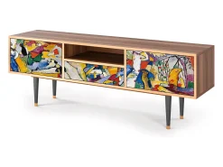Móvel De Tv| Mueble de TV - 170х59х41 cm - T6 - Improvisation 26 , Nogueira Castanho