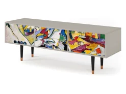 Móvel De Tv| Mueble de TV - 170х59х48 cm - T4 - Improvisation 26 , Areia Bege