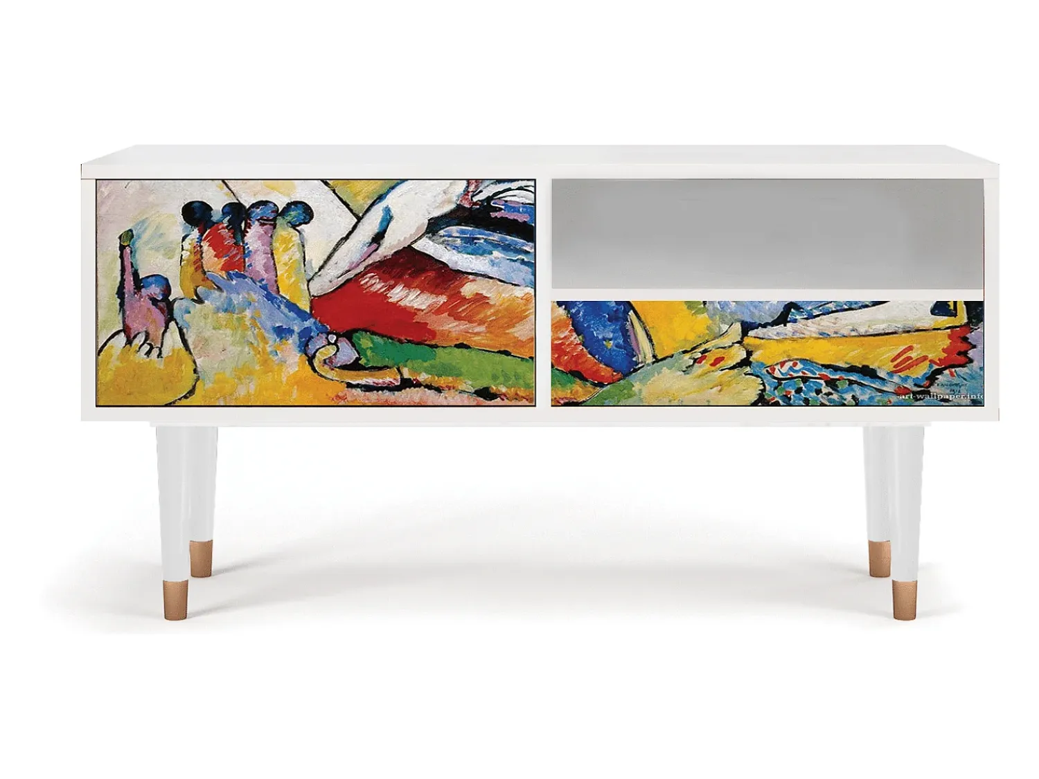 Online Mueble de TV - 115х59х48 cm - T3 - Improvisation 26 , Branco Bege