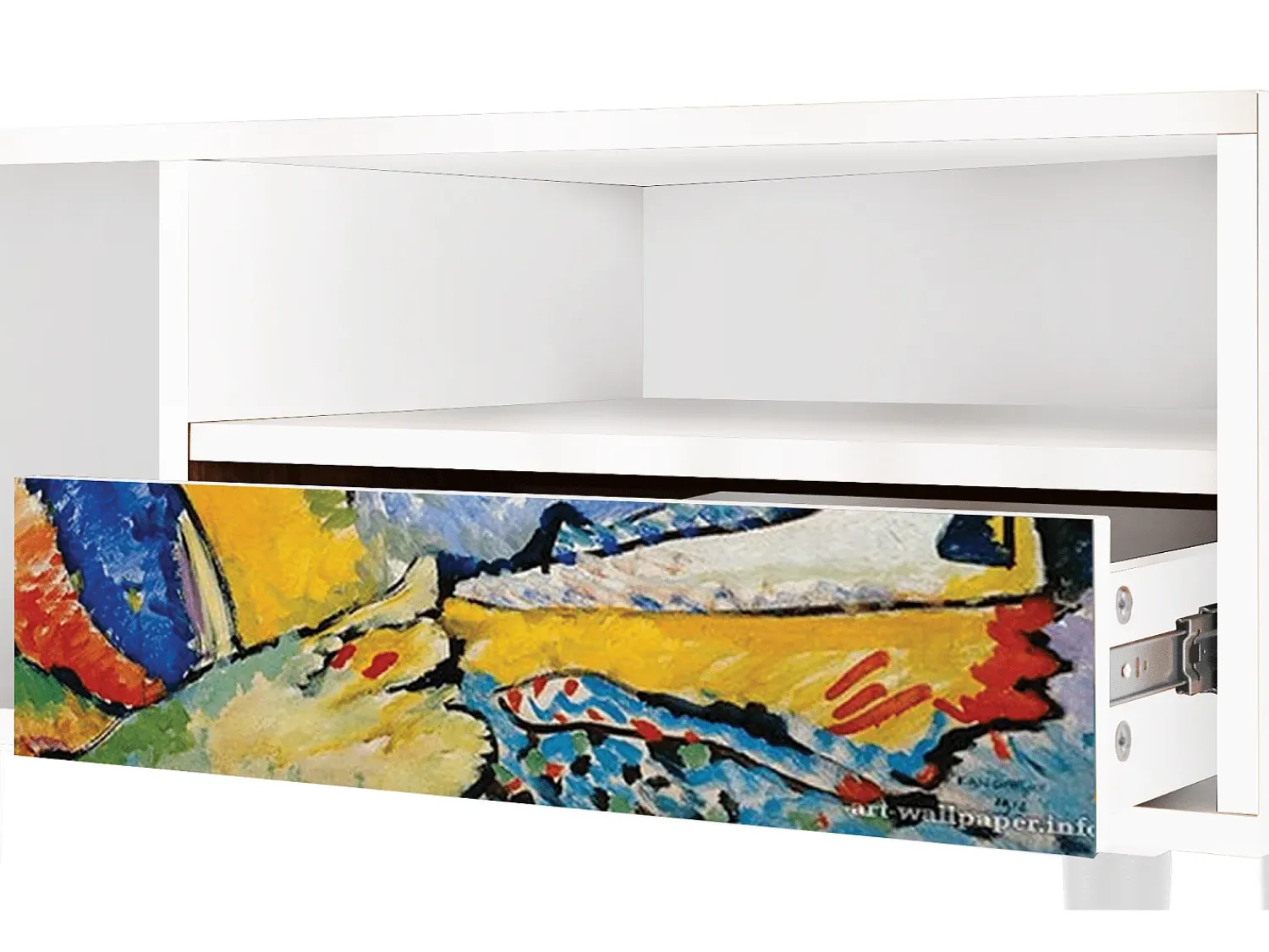 Online Mueble de TV - 115х59х48 cm - T3 - Improvisation 26 , Branco Bege
