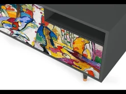 Clearance Mueble de TV - 125х56х41 cm - T7 - Improvisation 26 , Antracite Cinza antracite