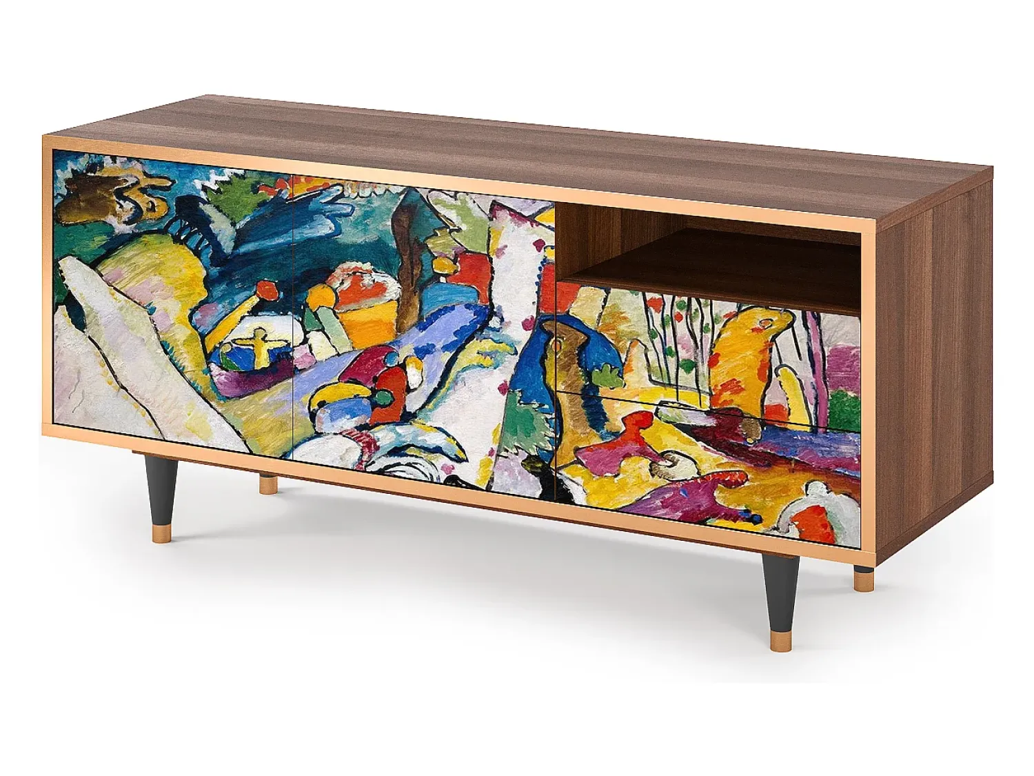 Mueble de TV - 125х56х41 cm - T7 - Improvisation 26 , Nogueira^ Móvel De Tv