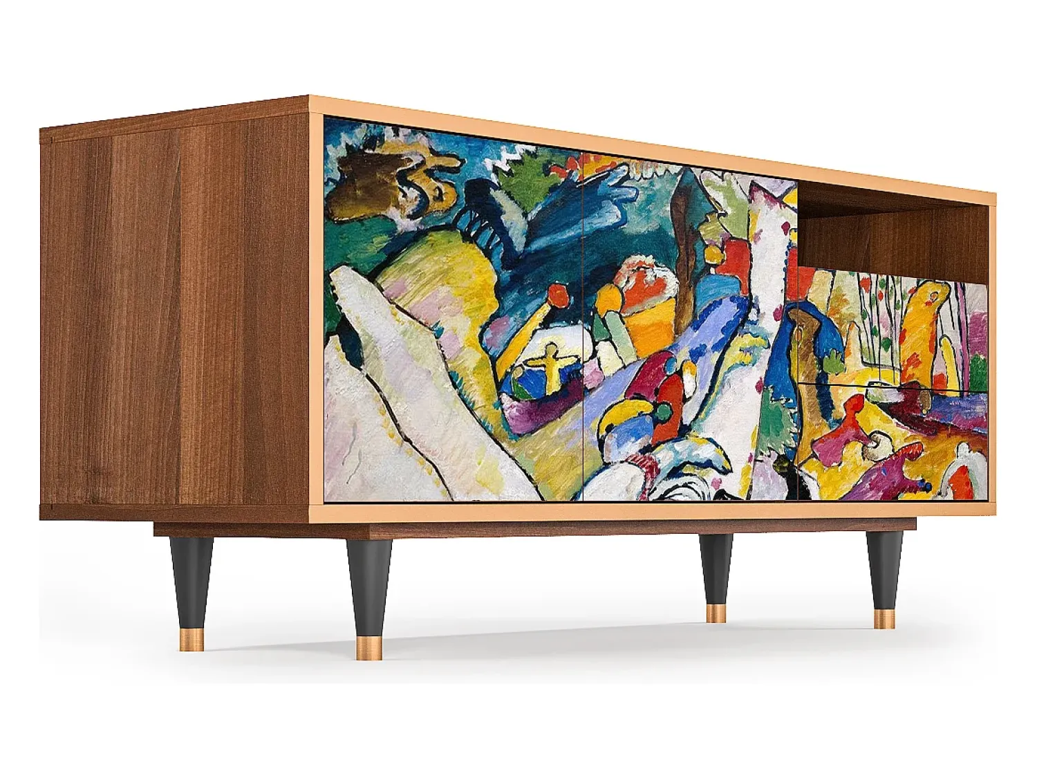 Mueble de TV - 125х56х41 cm - T7 - Improvisation 26 , Nogueira^ Móvel De Tv